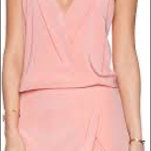 Michelle Mason long sleeve silk wrap dress in rose - Picture 5 of 6